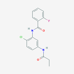 N-[2-chloro-5-(propanoylamino)phenyl]-2-fluorobenzamide