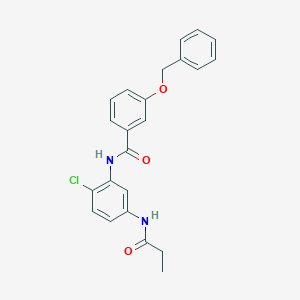 3-(benzyloxy)-N-[2-chloro-5-(propanoylamino)phenyl]benzamide