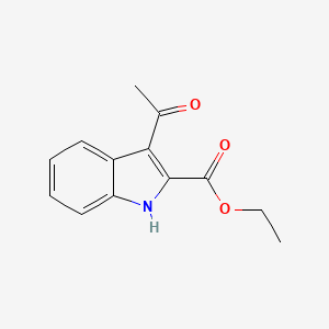 molecular formula C13H13NO3 B3154051 ethyl 3-acetyl-1H-indole-2-carboxylate CAS No. 77069-10-4