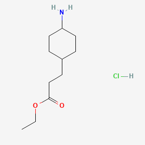 Ethyl 3-((1r,4r)-4-aminocyclohexyl)propanoate hydrochloride