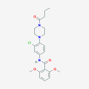 N-[4-(4-butanoylpiperazin-1-yl)-3-chlorophenyl]-2,6-dimethoxybenzamide