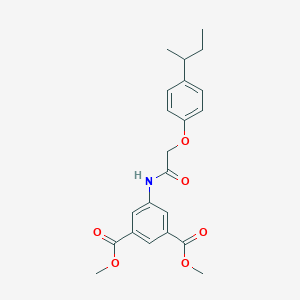molecular formula C22H25NO6 B315408 Dimethyl 5-{[(4-sec-butylphenoxy)acetyl]amino}isophthalate 