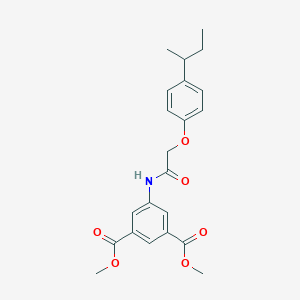 Dimethyl 5-{[(4-sec-butylphenoxy)acetyl]amino}isophthalate