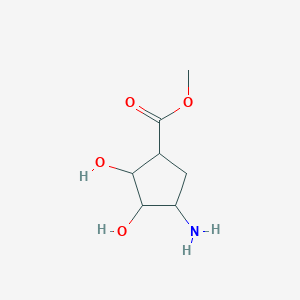 (1S,2R,3S,4R)-methyl 4-amino-2,3-dihydroxycyclopentanecarboxylate
