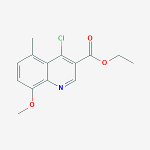 molecular formula C14H14ClNO3 B3154091 Ethyl 4-chloro-8-methoxy-5-methylquinoline-3-carboxylate CAS No. 77156-83-3