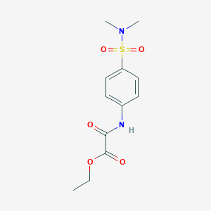 molecular formula C12H16N2O5S B315412 Ethyl {4-[(dimethylamino)sulfonyl]anilino}(oxo)acetate 