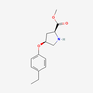 molecular formula C14H19NO3 B3154300 Methyl (2S,4S)-4-(4-ethylphenoxy)-2-pyrrolidinecarboxylate CAS No. 774221-35-1