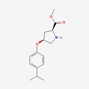 molecular formula C15H21NO3 B3154308 Methyl (2S,4S)-4-(4-isopropylphenoxy)-2-pyrrolidinecarboxylate CAS No. 774221-37-3