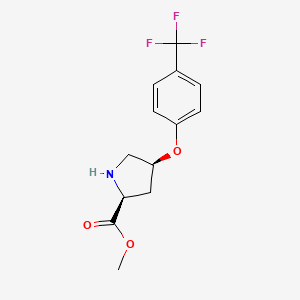 Methyl (2S,4S)-4-[4-(trifluoromethyl)phenoxy]-2-pyrrolidinecarboxylate