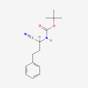 tert-butyl N-(1-cyano-3-phenylpropyl)carbamate
