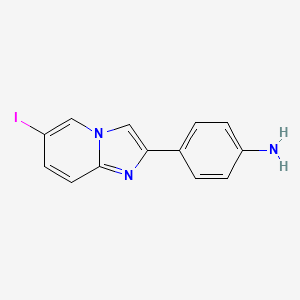 molecular formula C13H10IN3 B3154332 4-(6-Iodoimidazo[1,2-a]pyridin-2-yl)aniline CAS No. 774238-56-1