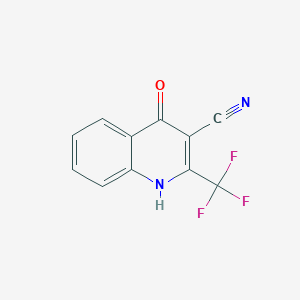 molecular formula C11H5F3N2O B3154339 4-Hydroxy-2-(trifluoromethyl)quinoline-3-carbonitrile CAS No. 77429-12-0