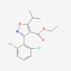 molecular formula C15H15Cl2NO3 B3154381 Ethyl 3-(2,6-Dichlorophenyl)-5-isopropylisoxazole-4-carboxylate CAS No. 774605-35-5