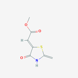 Methyl 2-(2-methylene-4-oxo-1,3-thiazolan-5-yliden)acetate