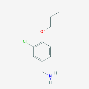 molecular formula C10H14ClNO B3154449 1-(3-Chloro-4-Propoxyphenyl)methanamine CAS No. 776997-51-4