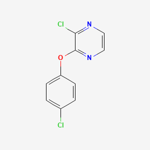 molecular formula C10H6Cl2N2O B3154490 2-Chloro-3-(4-chlorophenoxy)pyrazine CAS No. 77782-62-8