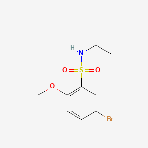 molecular formula C10H14BrNO3S B3154522 5-bromo-N-isopropyl-2-methoxybenzenesulfonamide CAS No. 778592-06-6