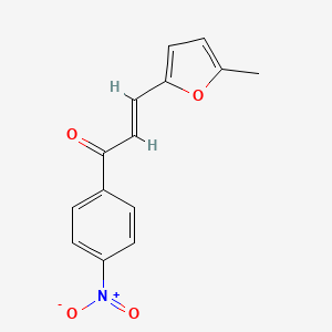 molecular formula C14H11NO4 B3154540 (2E)-3-(5-Methylfuran-2-yl)-1-(4-nitrophenyl)prop-2-en-1-one CAS No. 77869-23-9