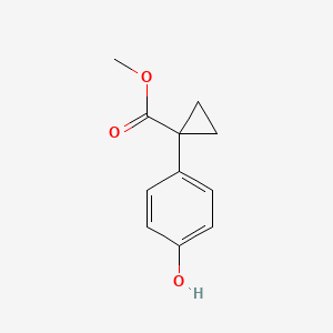 molecular formula C11H12O3 B3154554 Methyl 1-(4-hydroxyphenyl)cyclopropane-1-carboxylate CAS No. 779199-69-8