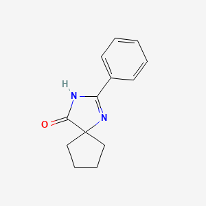 molecular formula C13H14N2O B3154565 2-Phenyl-1,3-diaza-spiro[4.4]non-1-EN-4-one CAS No. 779309-80-7