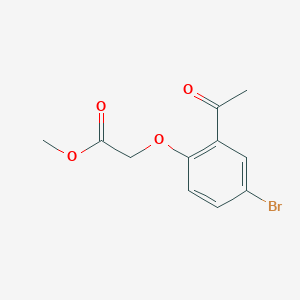 molecular formula C11H11BrO4 B3154600 methyl 2-(2-acetyl-4-bromophenoxy)acetate CAS No. 77956-37-7