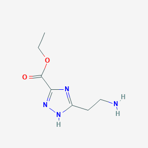 ethyl 3-(2-aminoethyl)-1H-1,2,4-triazole-5-carboxylate