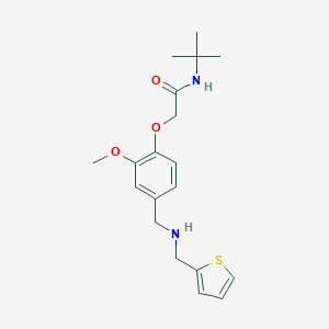 molecular formula C19H26N2O3S B315463 N-tert-butyl-2-(2-methoxy-4-{[(thiophen-2-ylmethyl)amino]methyl}phenoxy)acetamide 