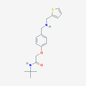molecular formula C18H24N2O2S B315464 N-tert-butyl-2-(4-{[(thiophen-2-ylmethyl)amino]methyl}phenoxy)acetamide 