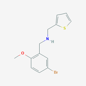molecular formula C13H14BrNOS B315468 N-(5-bromo-2-methoxybenzyl)-N-(2-thienylmethyl)amine 