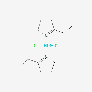 molecular formula C14H18Cl2Hf B3154695 Bis(Ethylcyclopentadienyl)hafniumdichloride CAS No. 78205-93-3
