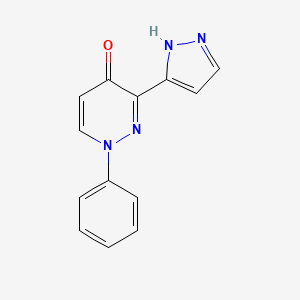 molecular formula C13H10N4O B3154780 1-phenyl-3-(1H-pyrazol-3-yl)pyridazin-4-one CAS No. 78482-51-6
