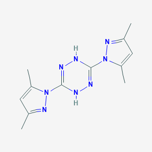molecular formula C12H16N8 B031548 3,6-bis(3,5-dimethyl-1H-pyrazol-1-yl)-1,2-dihydro-1,2,4,5-tetraazine CAS No. 30169-21-2
