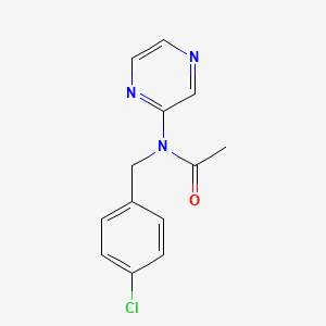 molecular formula C13H12ClN3O B3154850 N-(4-chlorobenzyl)-N-(2-pyrazinyl)acetamide CAS No. 78675-55-5
