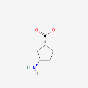 molecular formula C7H13NO2 B3154975 (1R,3S)-methyl 3-aminocyclopentanecarboxylate CAS No. 789468-94-6