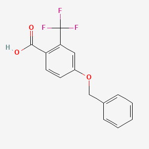 molecular formula C15H11F3O3 B3155022 4-(benzyloxy)-2-(trifluoromethyl)benzoic acid CAS No. 790695-23-7