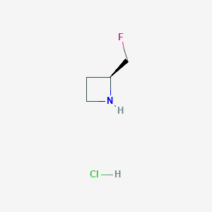 molecular formula C4H9ClFN B3155078 (2S)-2-(Fluoromethyl)azetidine hydrochloride CAS No. 791614-73-8