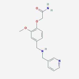 molecular formula C16H19N3O3 B315516 2-(2-methoxy-4-{[(pyridin-3-ylmethyl)amino]methyl}phenoxy)acetamide 