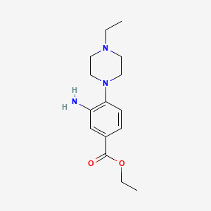 molecular formula C15H23N3O2 B3155160 Ethyl 3-amino-4-(4-ethylpiperazin-1-yl)benzoate CAS No. 792946-71-5