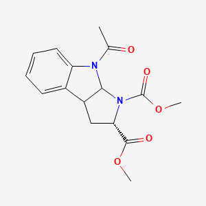 (2S)-dimethyl 8-acetyl-3,3a,8,8a-tetrahydropyrrolo[2,3-b]indole-1,2(2H)-dicarboxylate