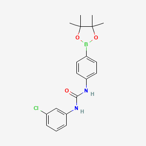 1-(3-Chlorophenyl)-3-(4-(4,4,5,5-tetramethyl-1,3,2-dioxaborolan-2-yl)phenyl)urea