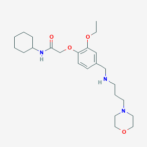 molecular formula C24H39N3O4 B315532 N-cyclohexyl-2-[2-ethoxy-4-({[3-(morpholin-4-yl)propyl]amino}methyl)phenoxy]acetamide 