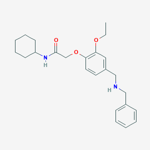 molecular formula C24H32N2O3 B315534 2-[4-[(benzylamino)methyl]-2-ethoxyphenoxy]-N-cyclohexylacetamide 