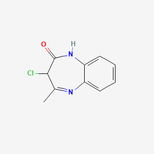 molecular formula C10H9ClN2O B3155402 3-Chloro-4-methyl-1,3-dihydro-1,5-benzodiazepin-2-one CAS No. 79923-72-1