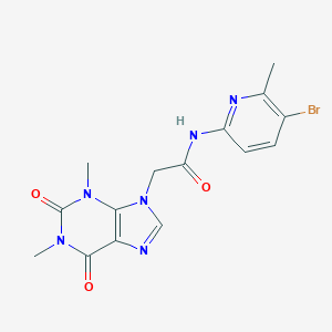 molecular formula C15H15BrN6O3 B315544 N-(5-bromo-6-methylpyridin-2-yl)-2-(1,3-dimethyl-2,6-dioxopurin-9-yl)acetamide 