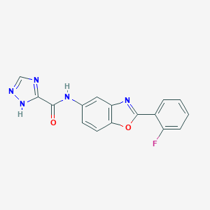 molecular formula C16H10FN5O2 B315549 N-[2-(2-fluorophenyl)-1,3-benzoxazol-5-yl]-1H-1,2,4-triazole-5-carboxamide 