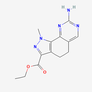 ethyl 8-amino-1-methyl-4,5-dihydro-1H-pyrazolo[4,3-h]quinazoline-3-carboxylate