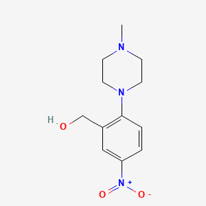 molecular formula C12H17N3O3 B3155526 [2-(4-Methylpiperazino)-5-nitrophenyl]methanol CAS No. 802541-80-6