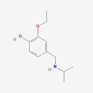 molecular formula C12H19NO2 B3155544 2-Ethoxy-4-{[(propan-2-yl)amino]methyl}phenol CAS No. 802900-09-0