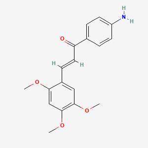 molecular formula C18H19NO4 B3155690 (2E)-1-(4-aminophenyl)-3-(2,4,5-trimethoxyphenyl)prop-2-en-1-one CAS No. 807642-59-7