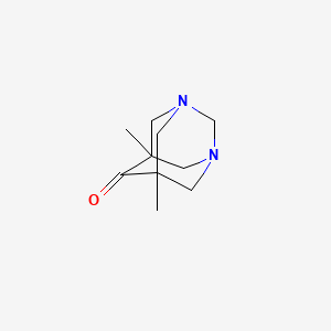 molecular formula C10H16N2O B3155692 5,7-Dimethyl-1,3-diazaadamantan-6-one CAS No. 80808-86-2
